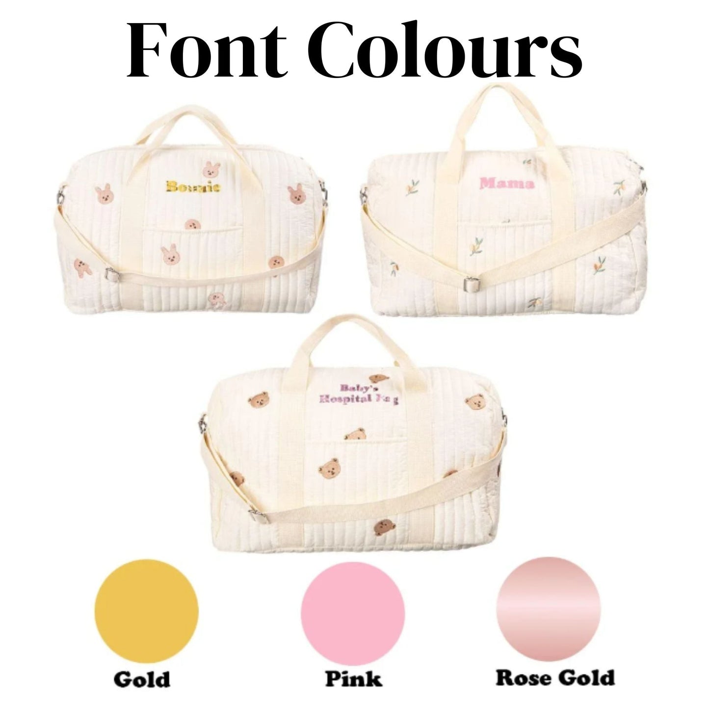 New Mom Gift for Baby Diaper Bag for Baby Shower Gift Bag for Hospital Personalized Baby Keepsake for Expecting Mom Baby Christening Gift - BigKer Creations