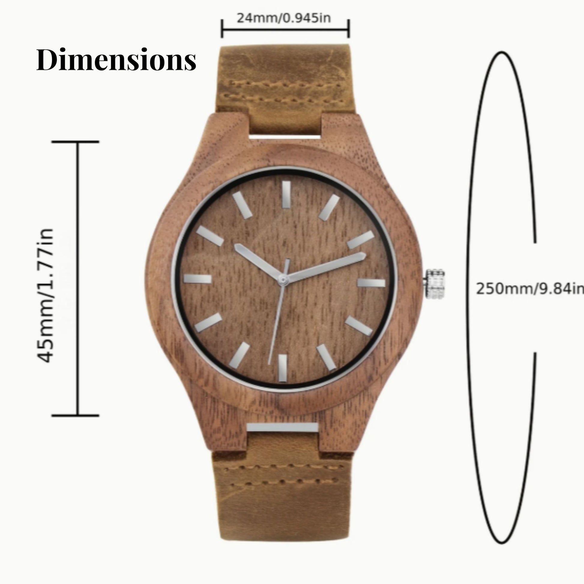Custom Men Wood Watch Engraved Watch for Dad Personalized Husband Gift Wood Watch Box Groomsmen Gift Anniversary Gift for Him Boyfriend Gift - Giftable Moments CA