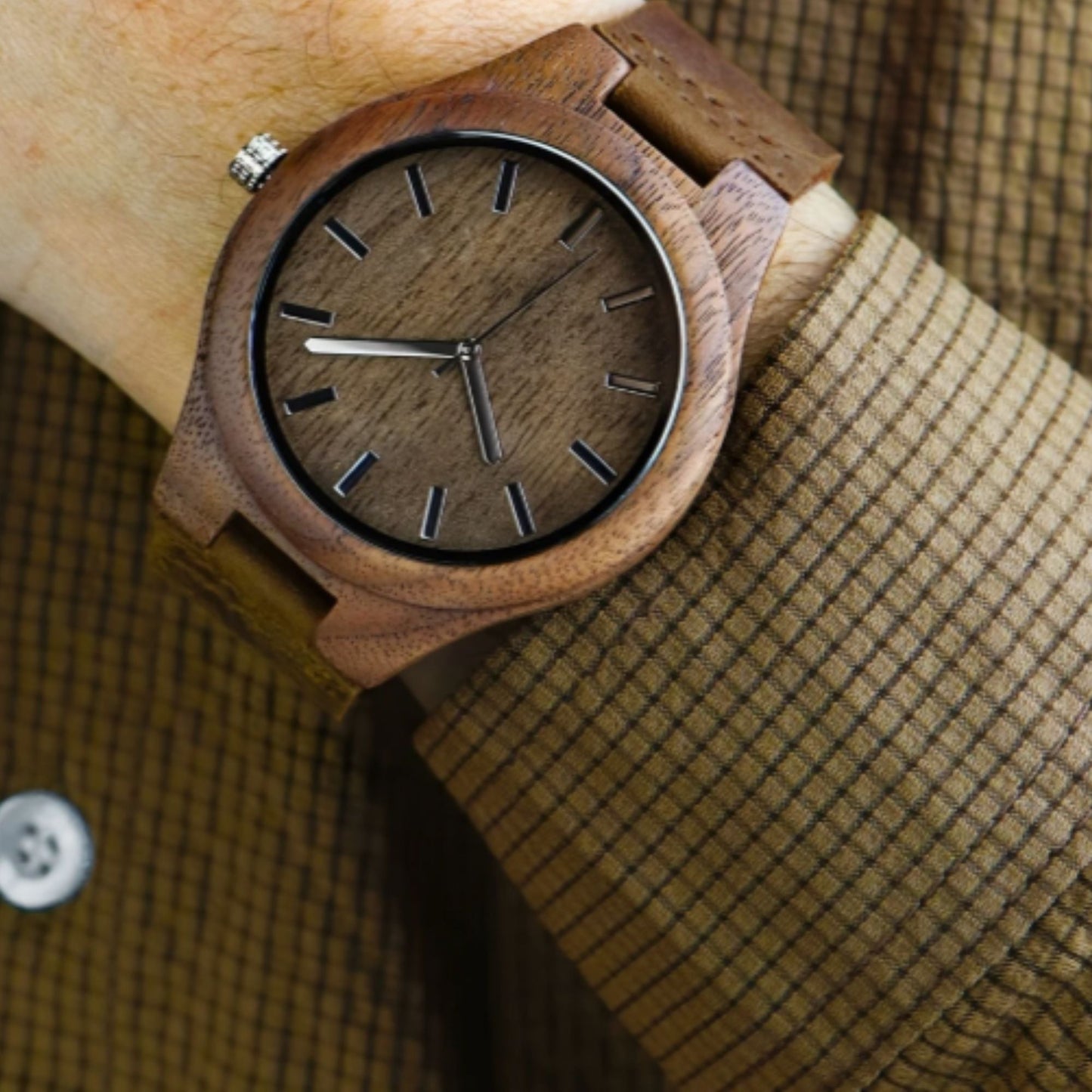 Custom Men Wood Watch Engraved Watch for Dad Personalized Husband Gift Wood Watch Box Groomsmen Gift Anniversary Gift for Him Boyfriend Gift - Giftable Moments CA