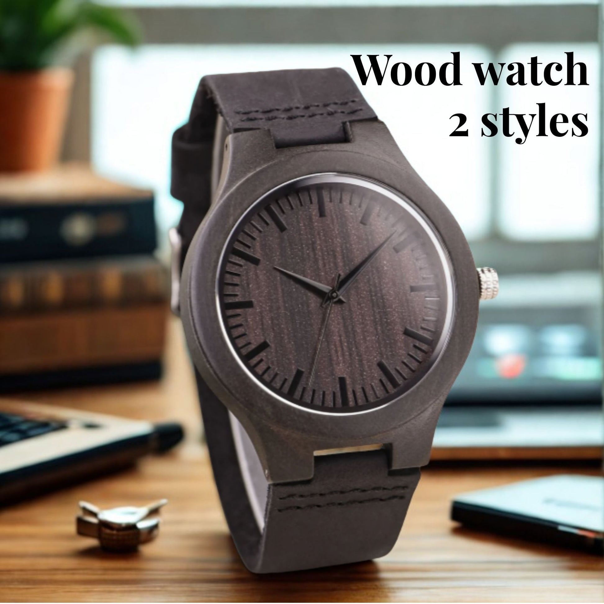 Custom Men Wood Watch Engraved Watch for Dad Personalized Husband Gift Wood Watch Box Groomsmen Gift Anniversary Gift for Him Boyfriend Gift - Giftable Moments CA