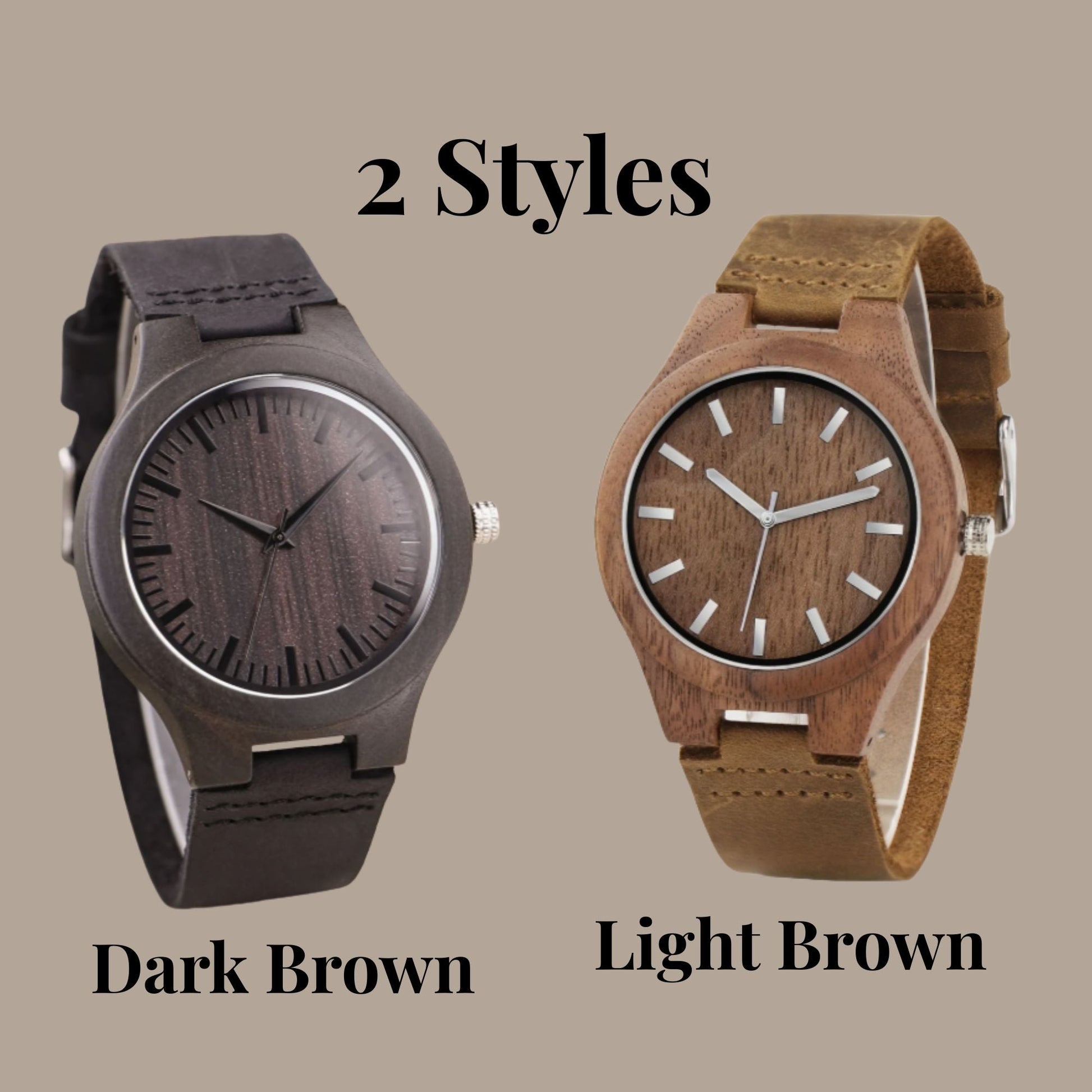 Custom Men Wood Watch Engraved Watch for Dad Personalized Husband Gift Wood Watch Box Groomsmen Gift Anniversary Gift for Him Boyfriend Gift - Giftable Moments CA