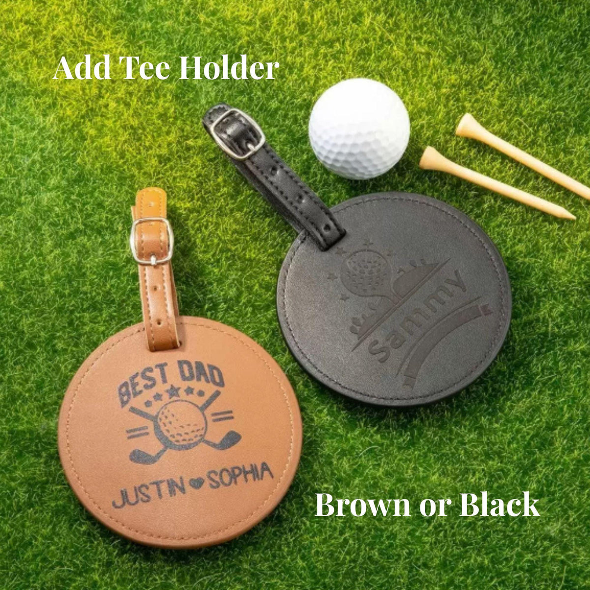 Personalized Leather Golf Yardage Book Cover Golf Tournament Gift for Golfer Custom Golf Accessory for Dad Client Gift for Lady Golfer