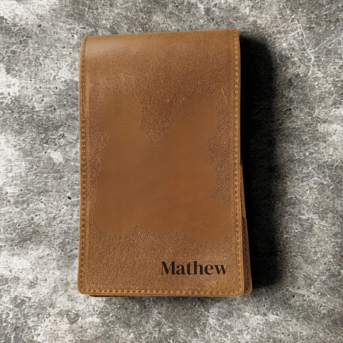Personalized Leather Golf Yardage Book Cover Golf Tournament Gift for Golfer Custom Golf Accessory for Dad Client Gift for Lady Golfer